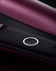Close up of power button on ghd Cherry Chic Gold Hair Straightener