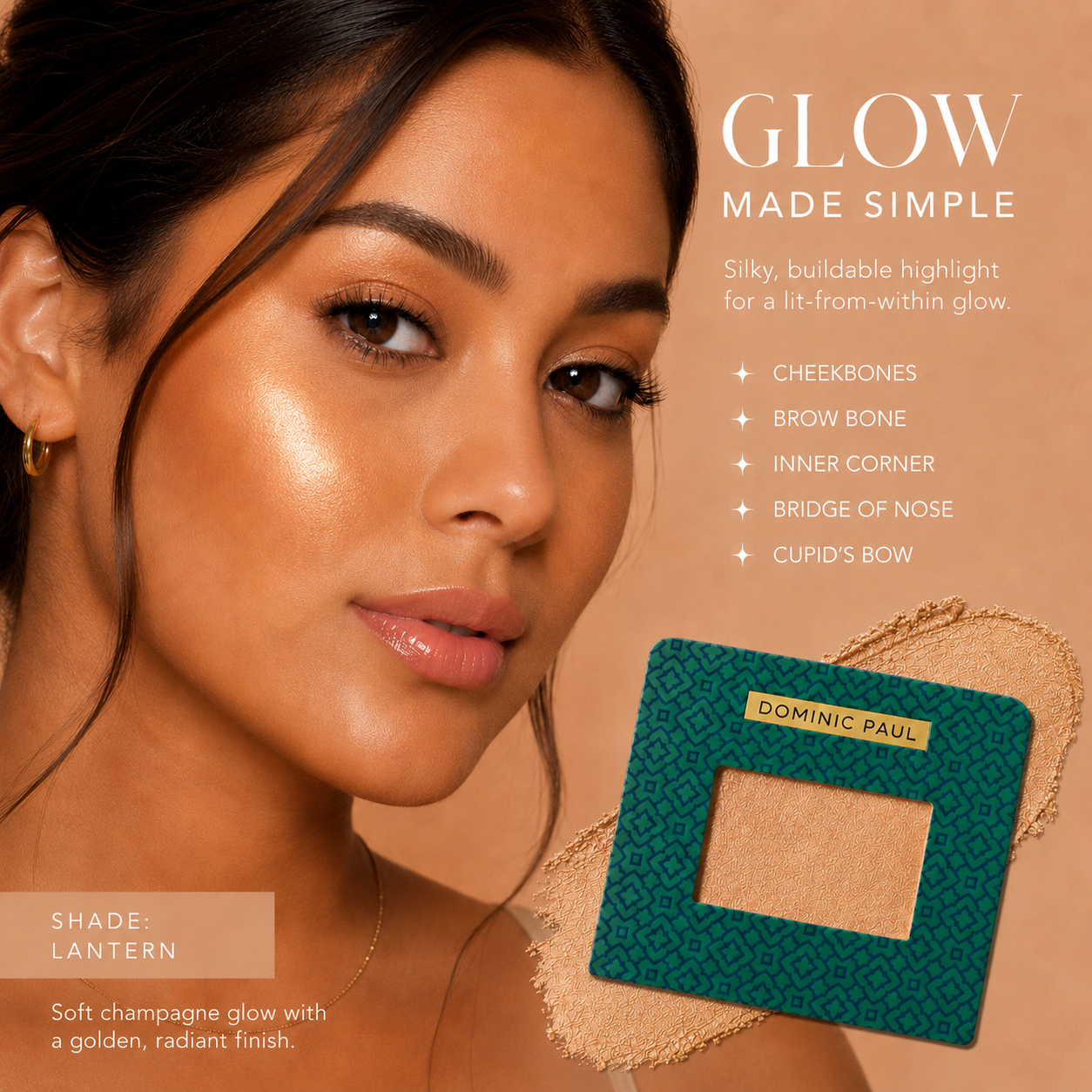 Model after using Dominic Paul Custom Highlighter  Lantern
