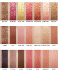 J Cat Take Me Away 21 Eyeshadow Palette - Fantasy Dreamlan, swatches on model's arm