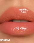 Dominic Paul Lip Glaze lip swatch in Blossom