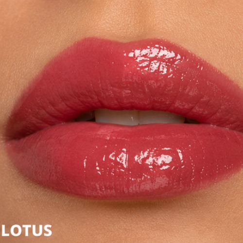 Dominic Paul Lip Glaze lip swatch in Lotus