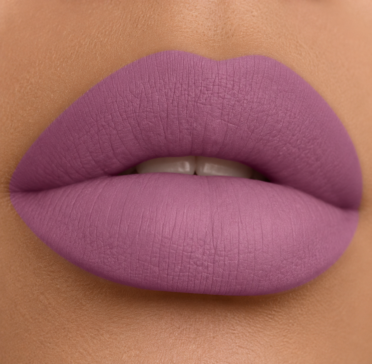Dominic Paul Matte Liquid Lipstick lip swatch of Sawadee