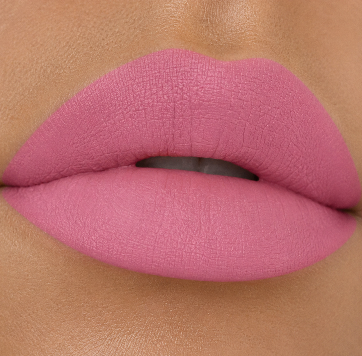 Dominic Paul Matte Liquid Lipstick lip swatch of Patong