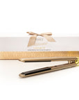 Voduz Legacy Limited Edition Gold Straightener, open with box