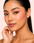 dark haired Model wearing Dominic Paul Powder Blush
