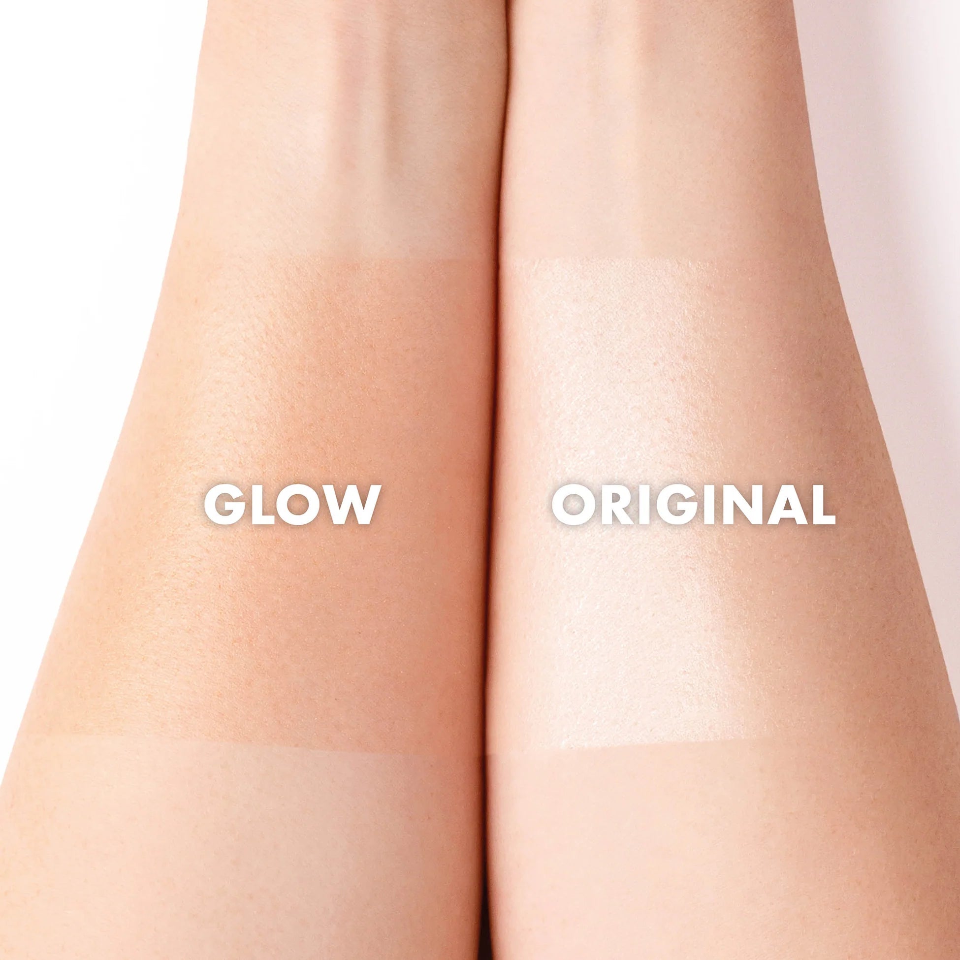 ICONIC London Prep-Set-Glow, both shades swatched side by side