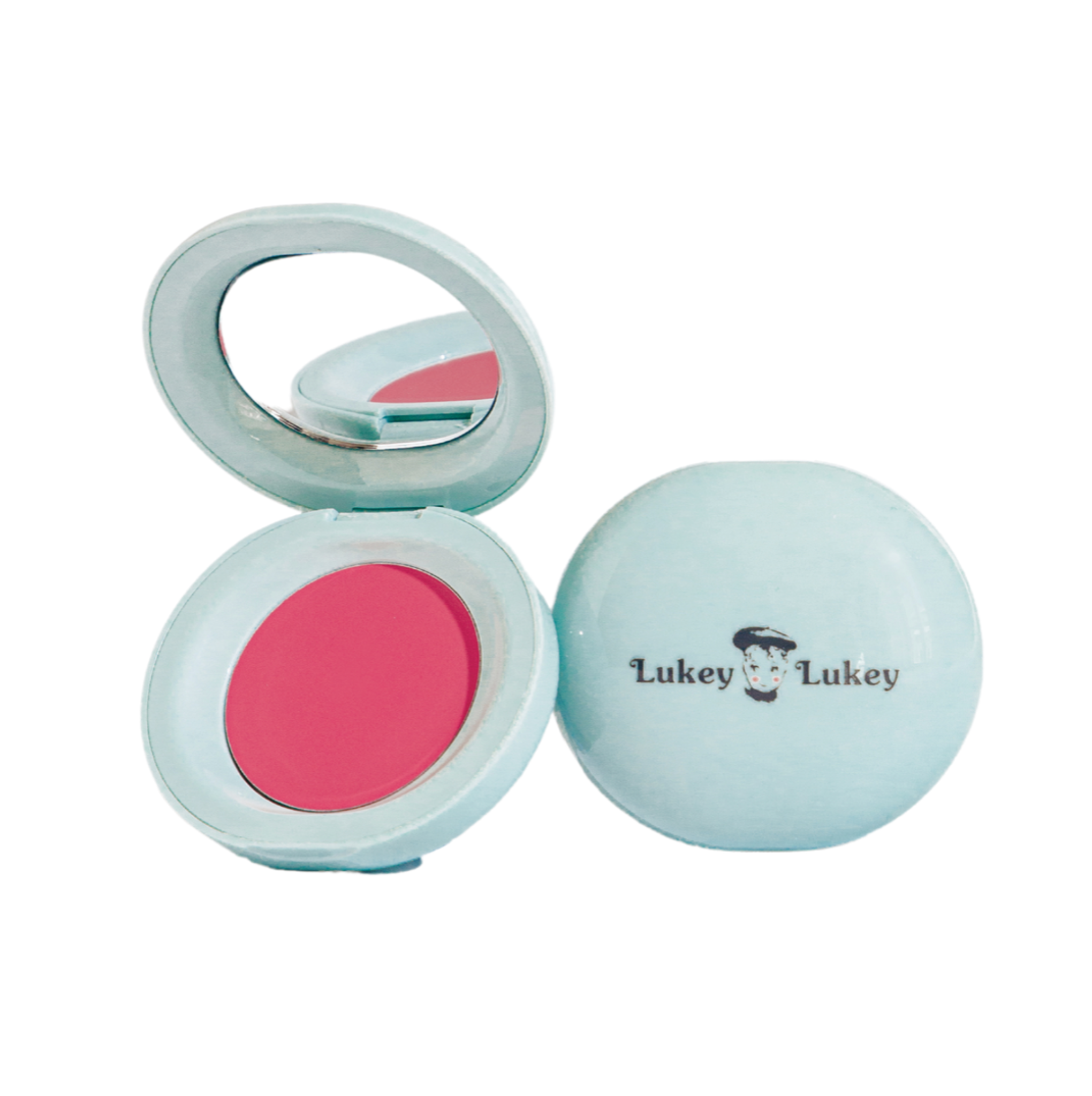 Lukey Lukey Crème Blush, open and closed