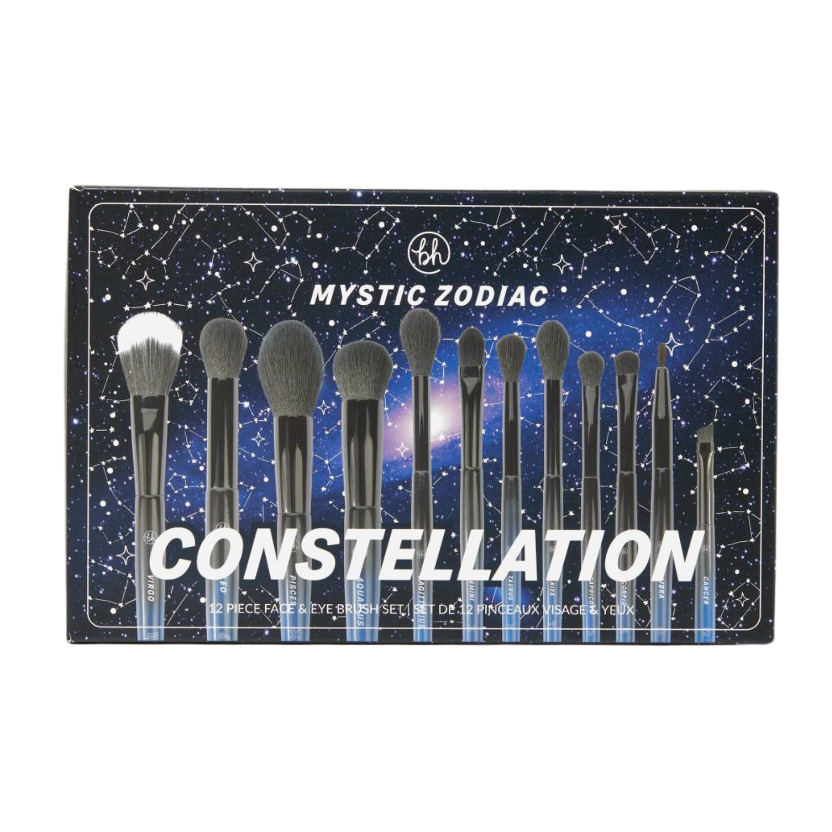 BH Cosmetics Constellation 12 Piece Face & Eye Brush Set in gift box
