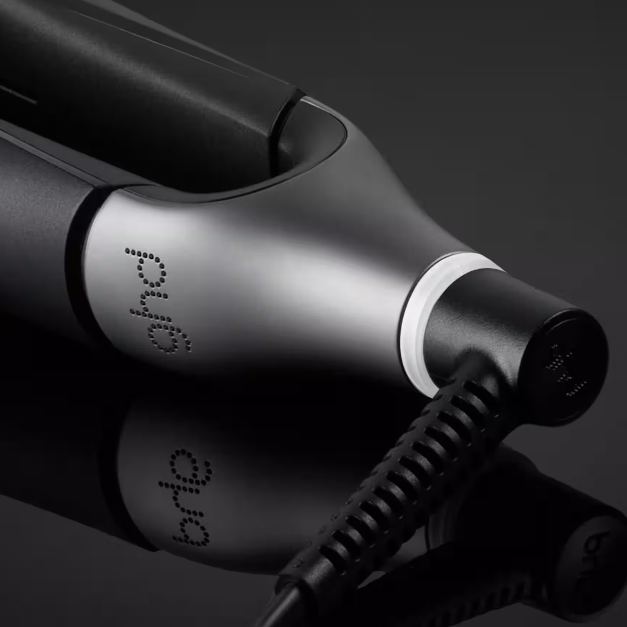 ghd Chronos - Professional Hair Styler, close up of wishbone hinge