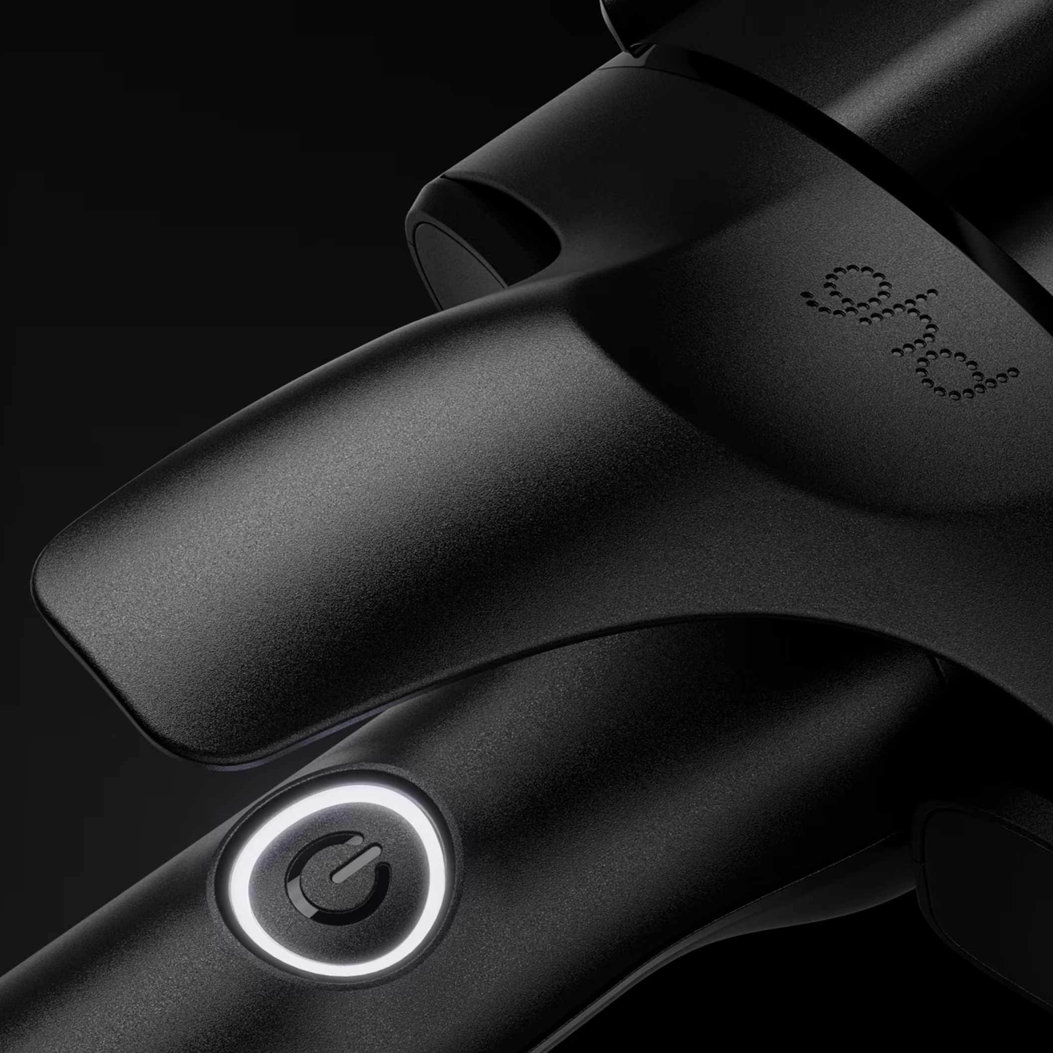 Close up of ghd Wave power button