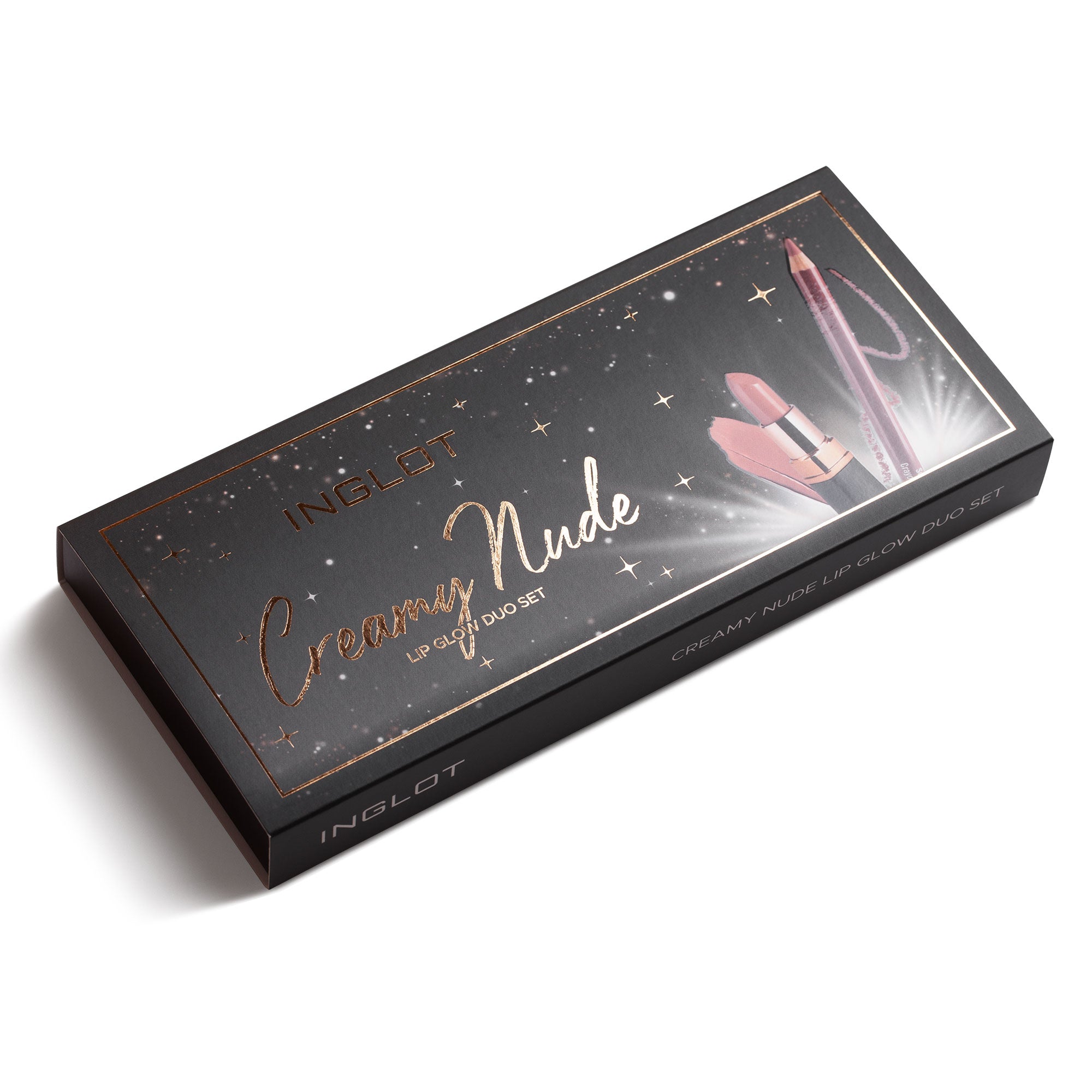 Inglot Creamy Nude Lip Glow Duo Gift Set, packaging