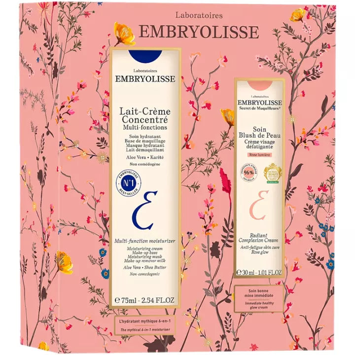 Embryolisse Lait-Crème Concentré & Radiant Complexion Cream Rose Lumière Gift Set, in gift packaging