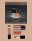 Inglot Lip Legends Mini Lip Gloss Trio Gift Set, with products open