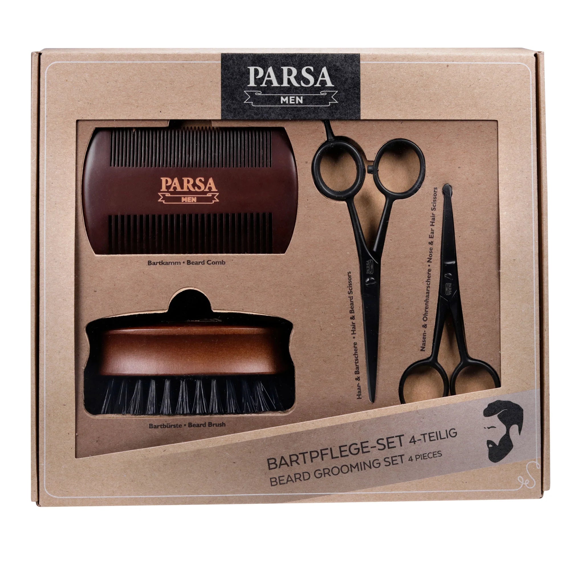 Parsa Beauty Beard Grooming Set, in gift box