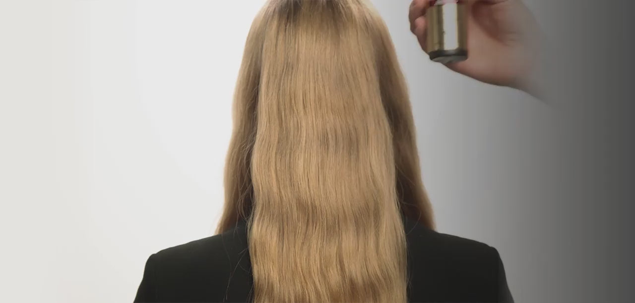 Video of ghd Bodyguard - Heat Protection Spray For Coloured Hair 120ml being used on model's blonde hair