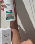 Video of model applting Vita Liberata Clear Tanning Mousse - Dark to arm