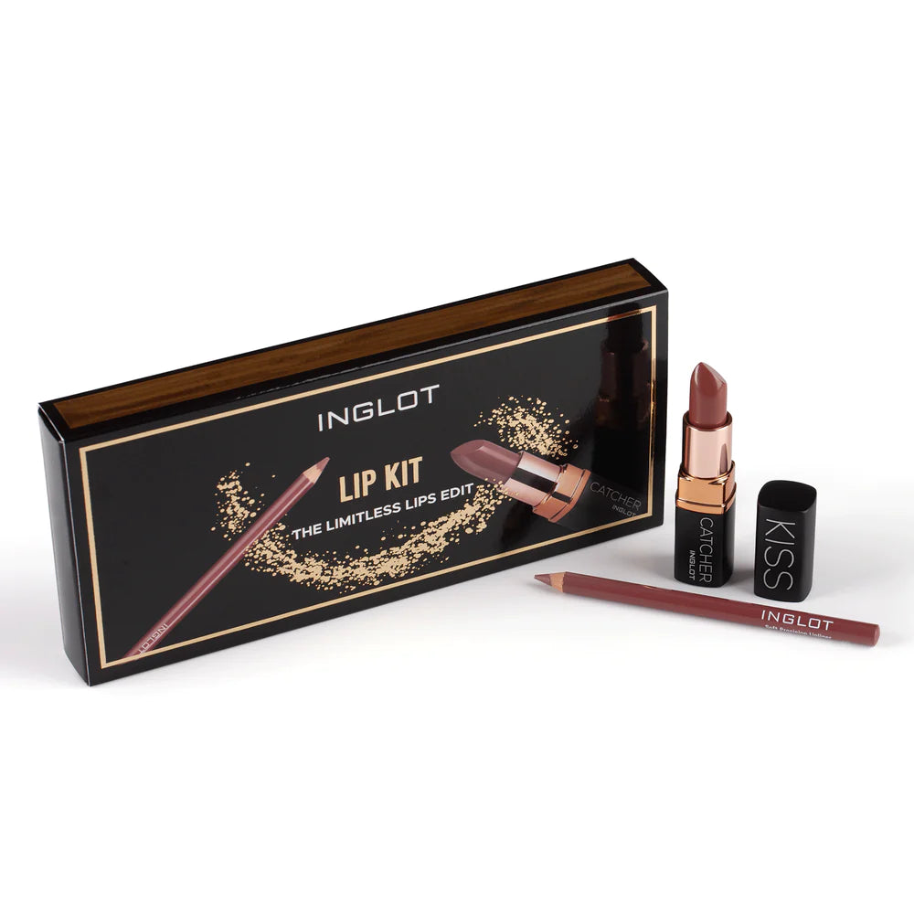 Inglot Limitless Lips Edit Lip Kit, open with products
