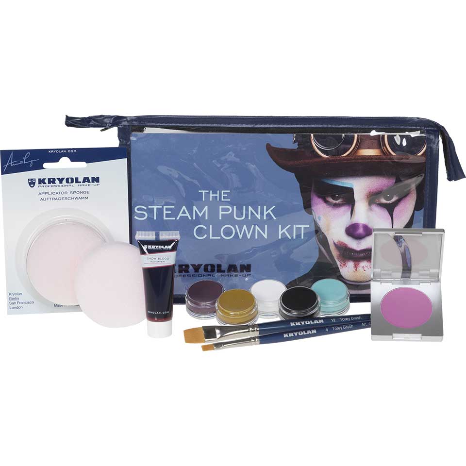 Kryolan STEAM PUNK CLOWN KIT, with all 11 products