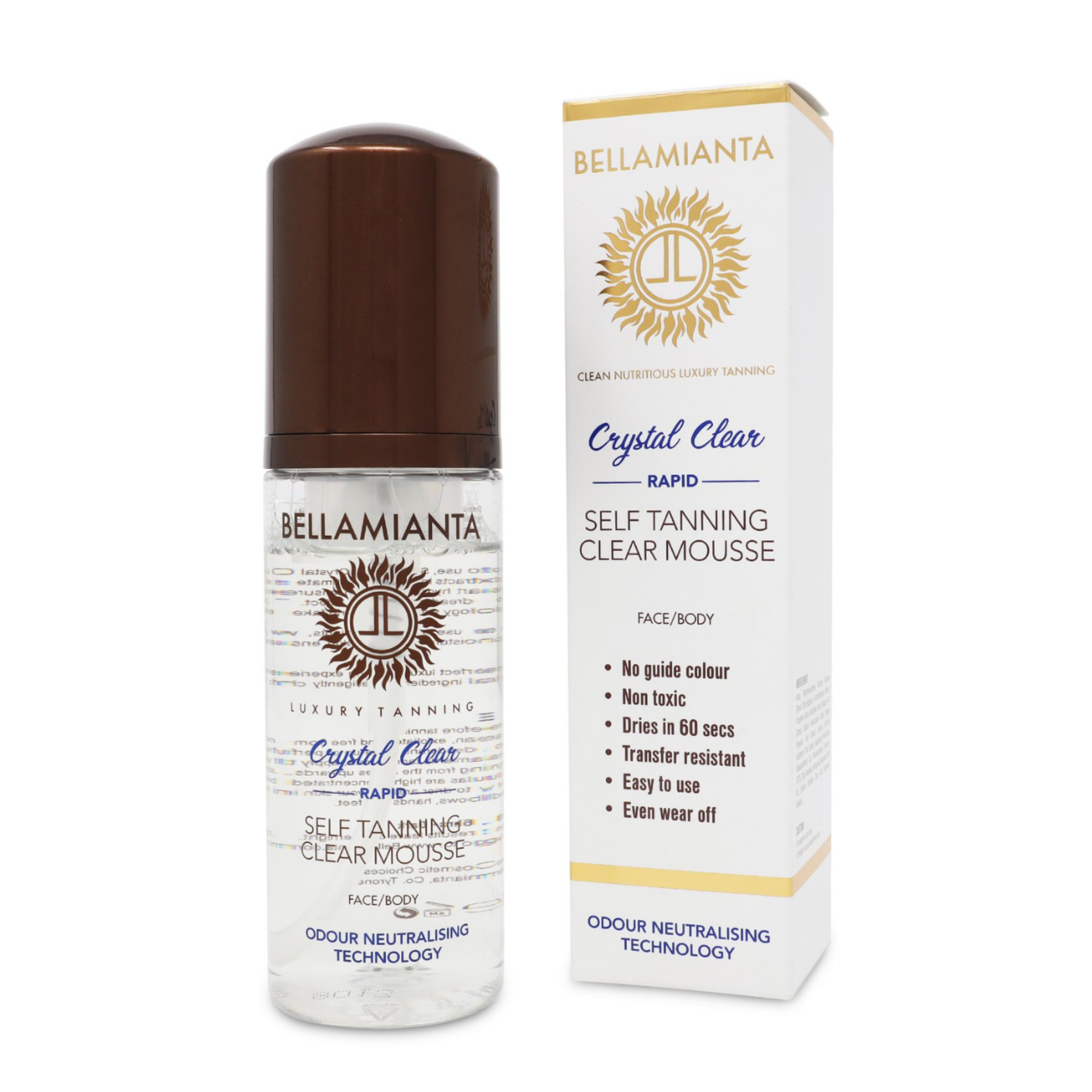 Bellamianta CRYSTAL CLEAR RAPID SELF TANNING MOUSSE 