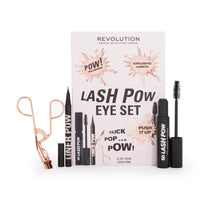 Revolution Lash Pow Eye Duo Gift Set, with packaging and products