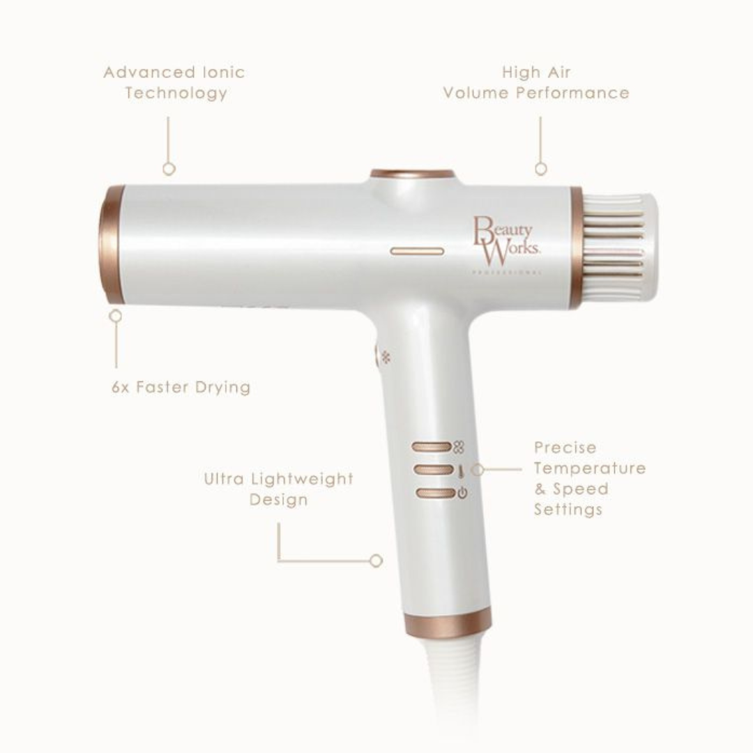 Beauty Works Aeris - Lightweight Digital Hair Dryer, benefits