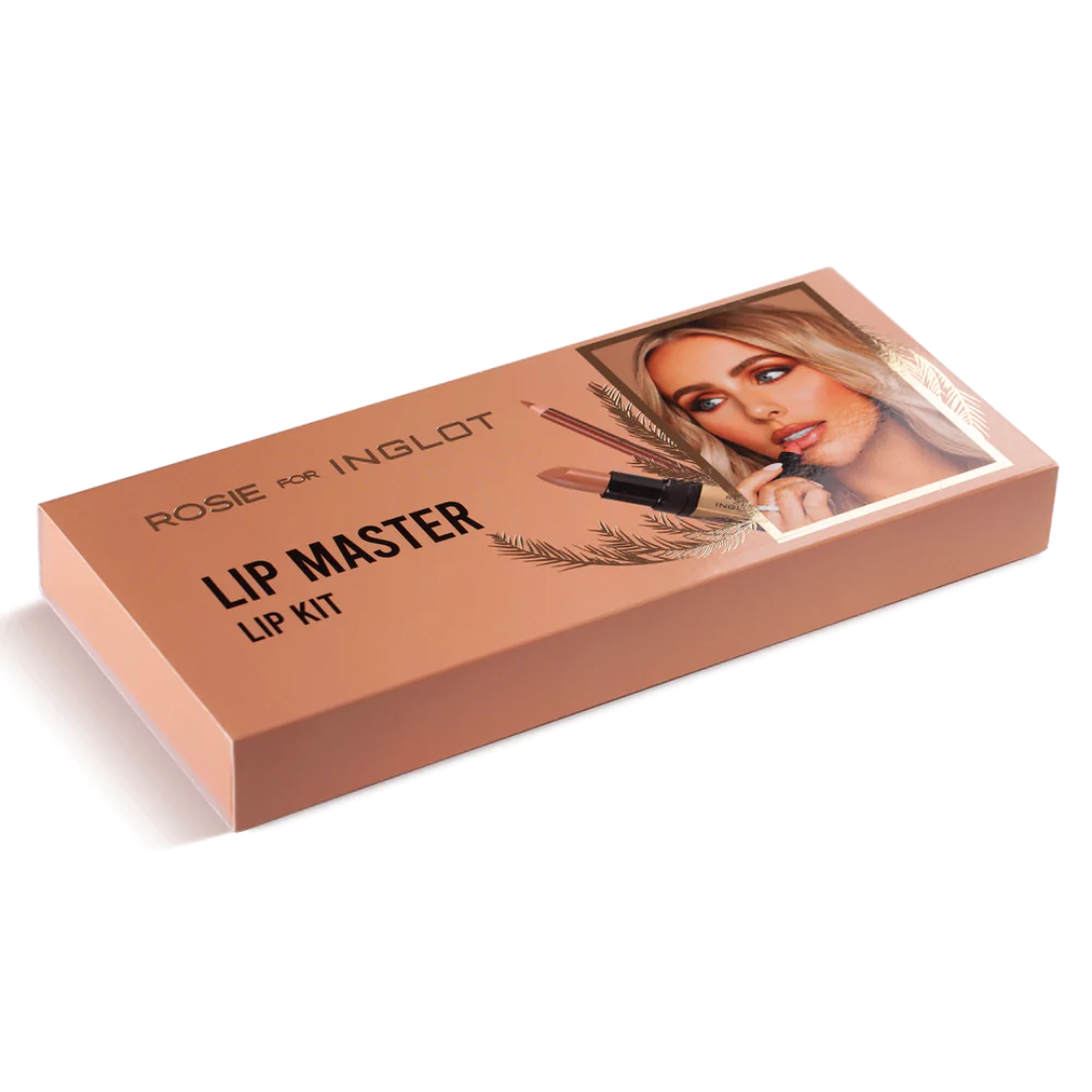 Inglot Rosie for Inglot Lip Master Lip Kit, side view of packaging