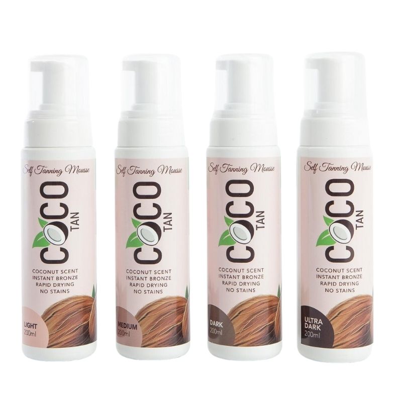 COCO TAN Self Tanning Mousse all shades
