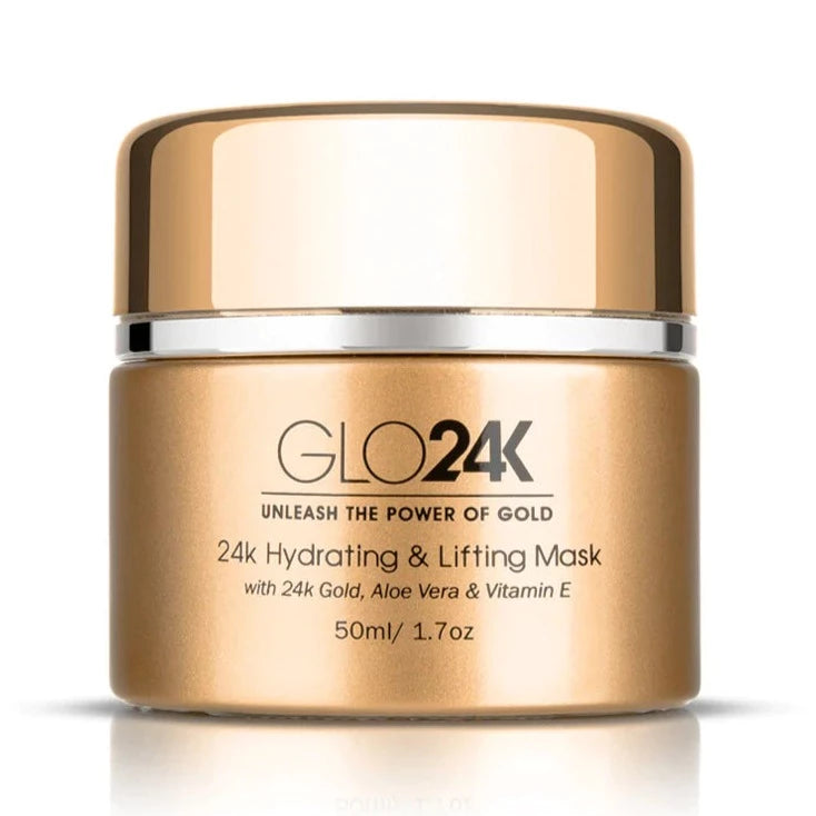GLO24K 24k Hydrating &amp; Lifting Mask with 24k Gold, Aloe Vera &amp; Vitamin E
