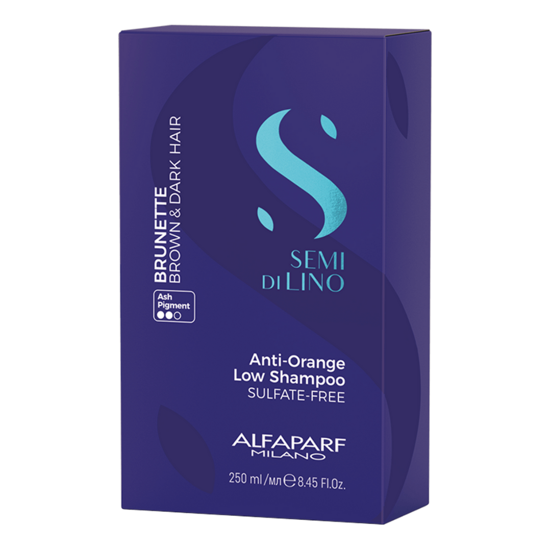 ALFAPARF MILANO Semi Di Lino Brunette Anti-Orange Low Shampoo, packaging