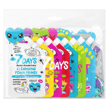 7DAYS All-In-One Travel Set in clear pouch  