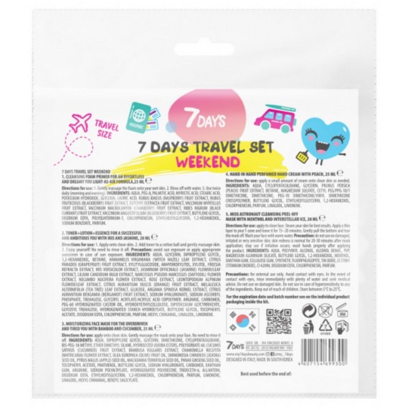 7Days Weekend Travel Skincare Set 125ml