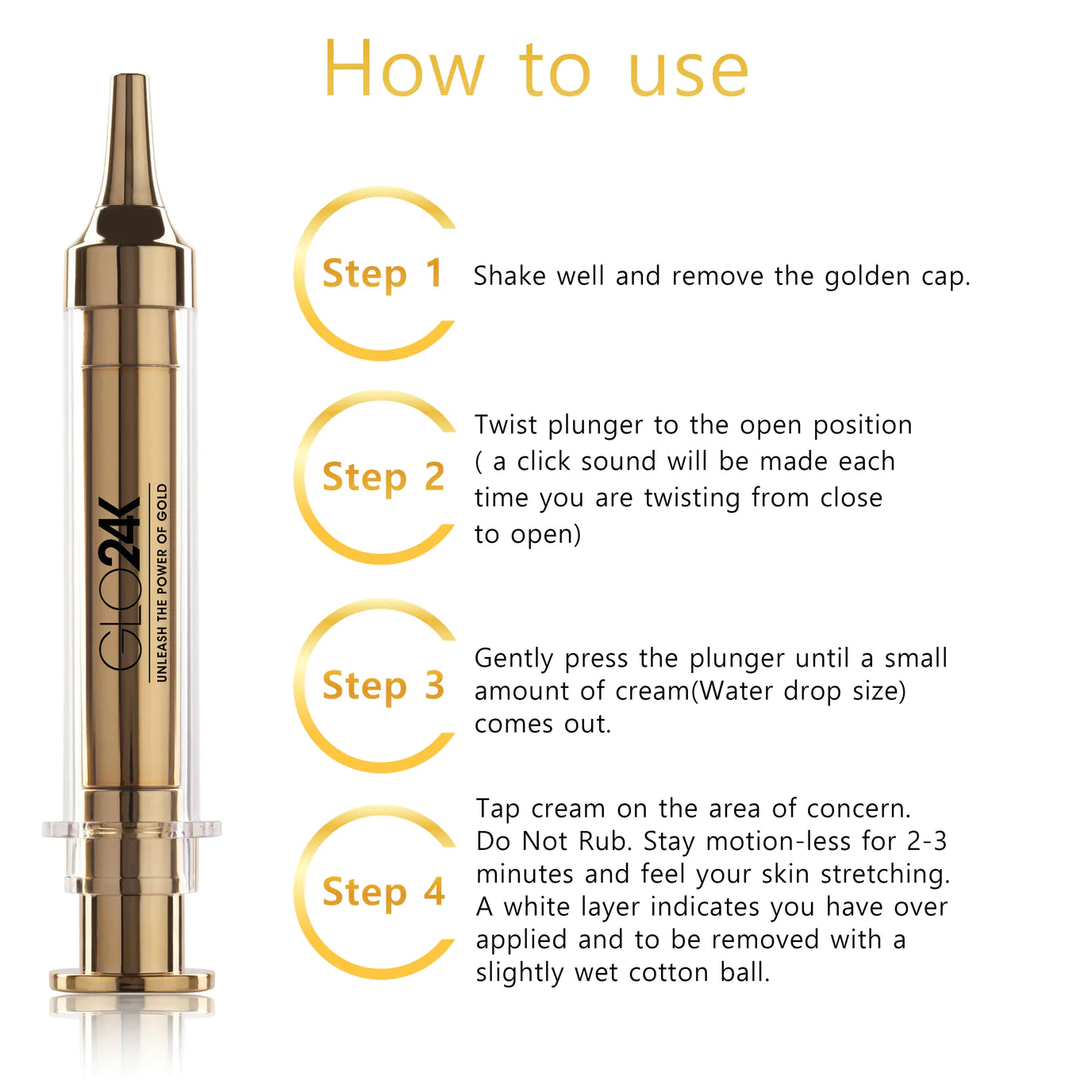 How to use GLO24K Express Non-Surgical Anti-Ageing Facelift Cream