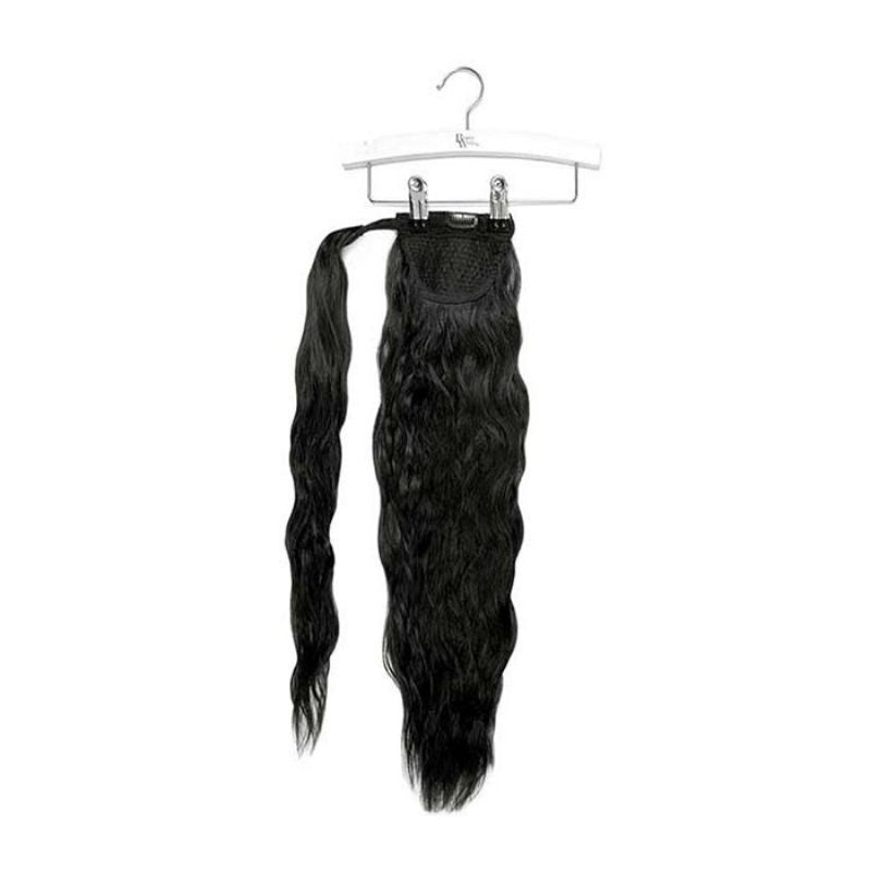 Beauty Works 20" Invisi-Ponytail Beach Wave, black, on hanger