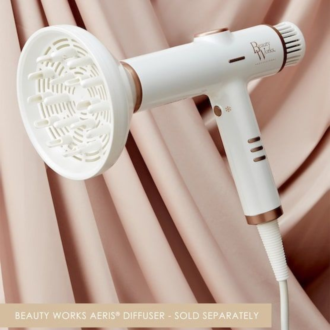 Beauty Works Aeris - Lightweight Digital Hair Dryer, with diffuser - sold separately 