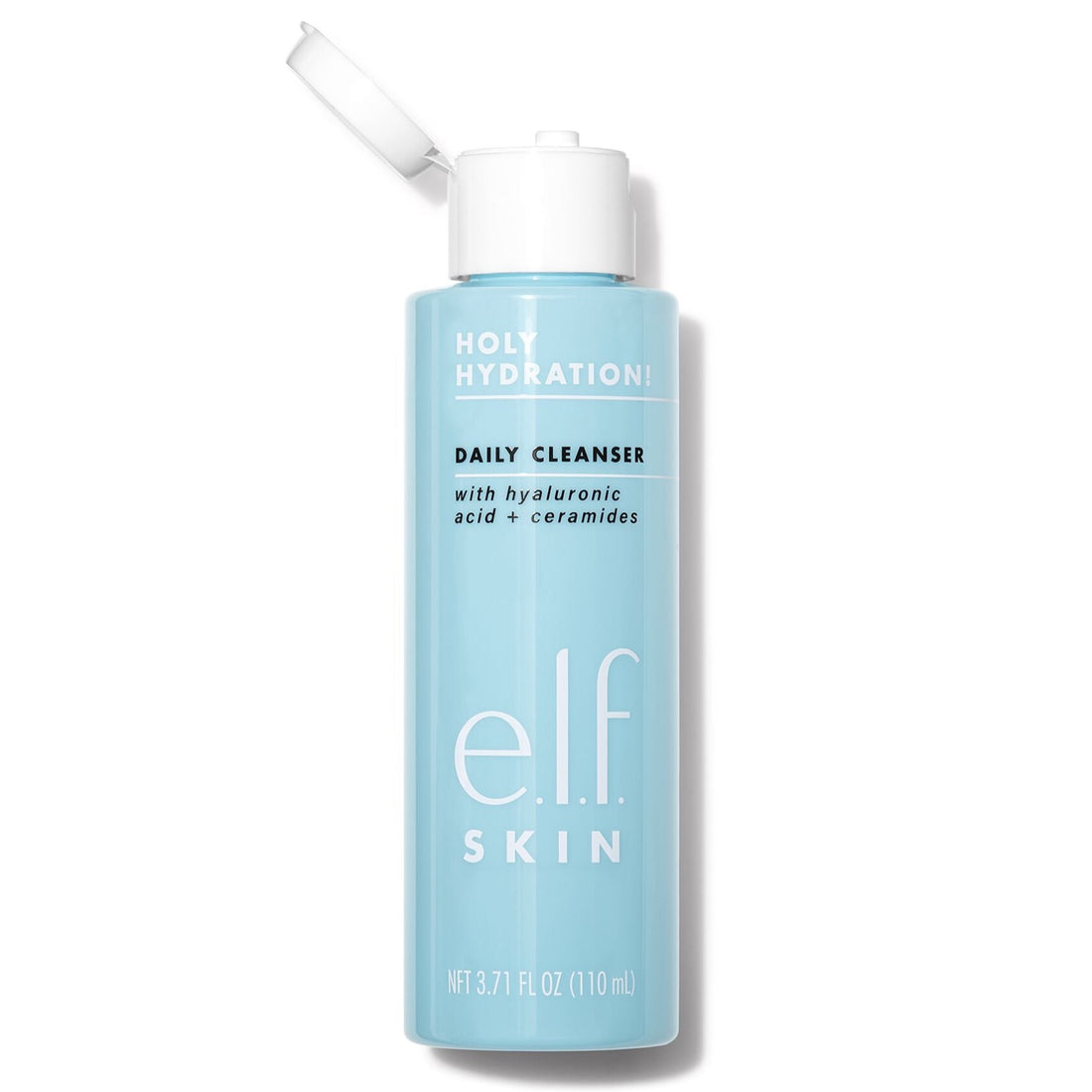 elf HOLY HYDRATION! Daily Cleanser, open bottle
