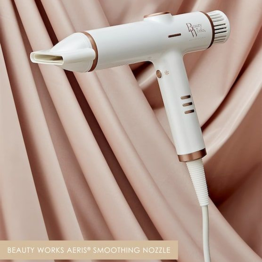 Beauty Works Aeris - Lightweight Digital Hair Dryer with smoothing nozzle