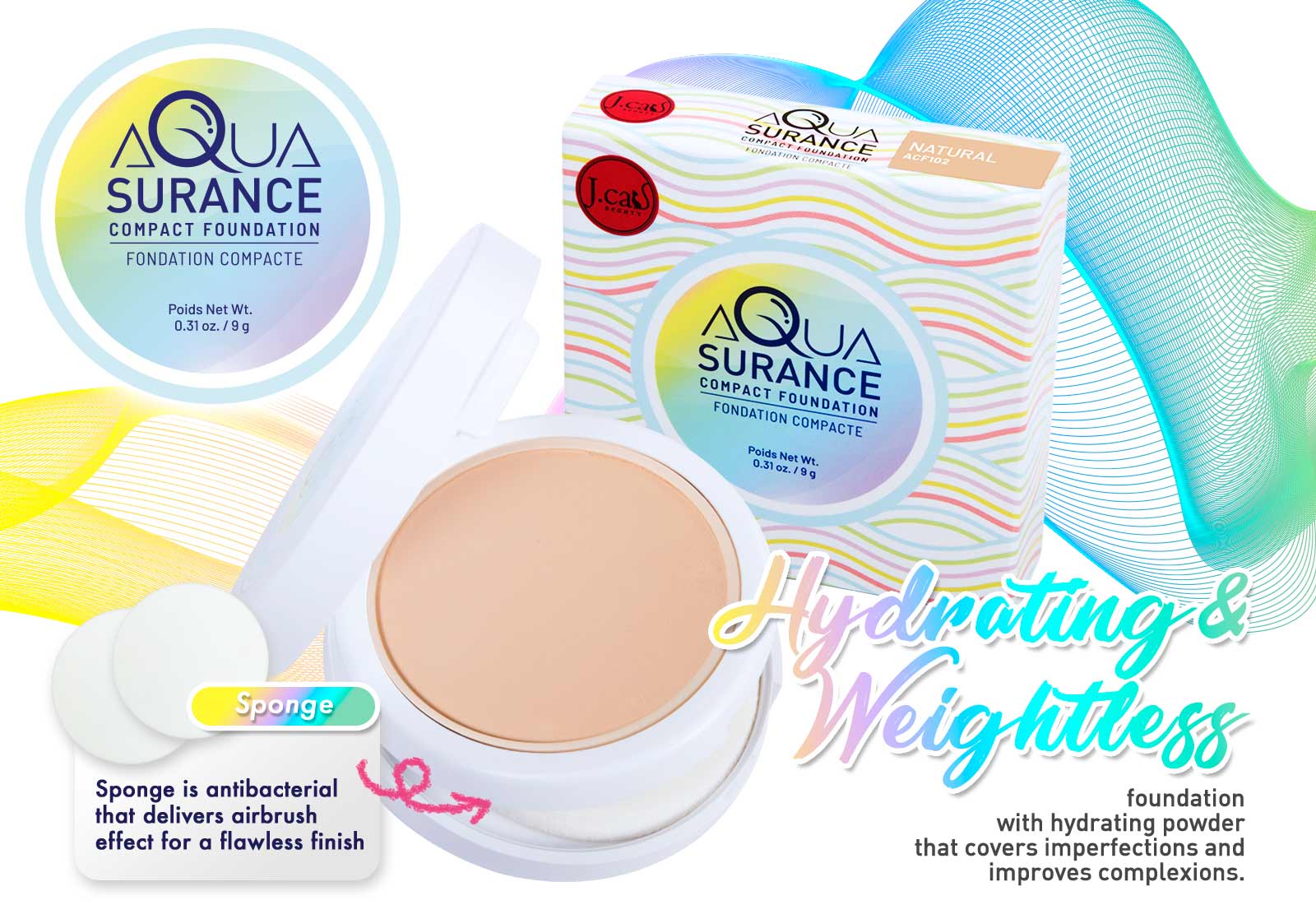 J Cat AQUASURANCE Compact Foundation, benefits