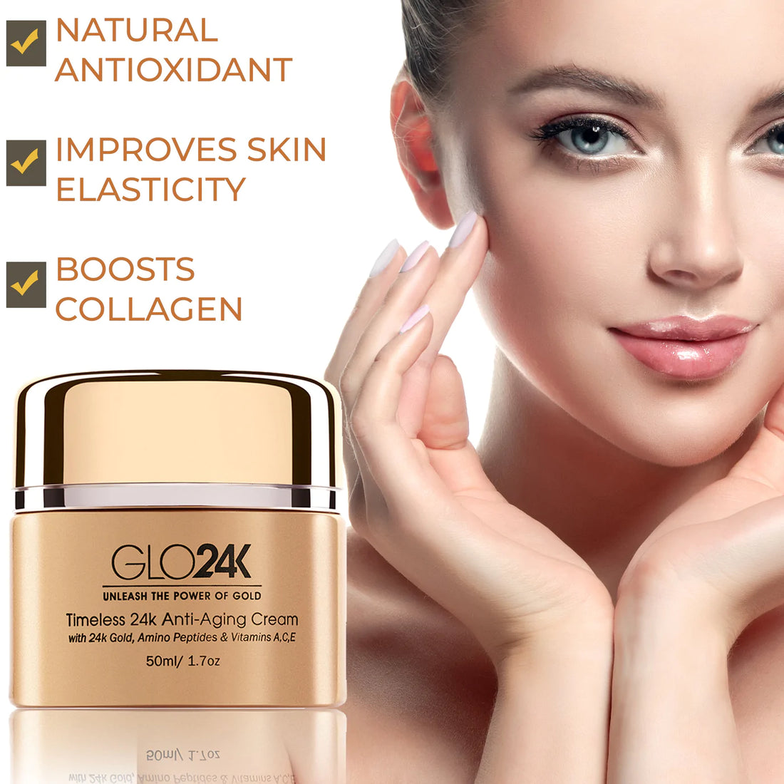 GLO24K Timeless 24k Anti-Ageing Cream, benefits