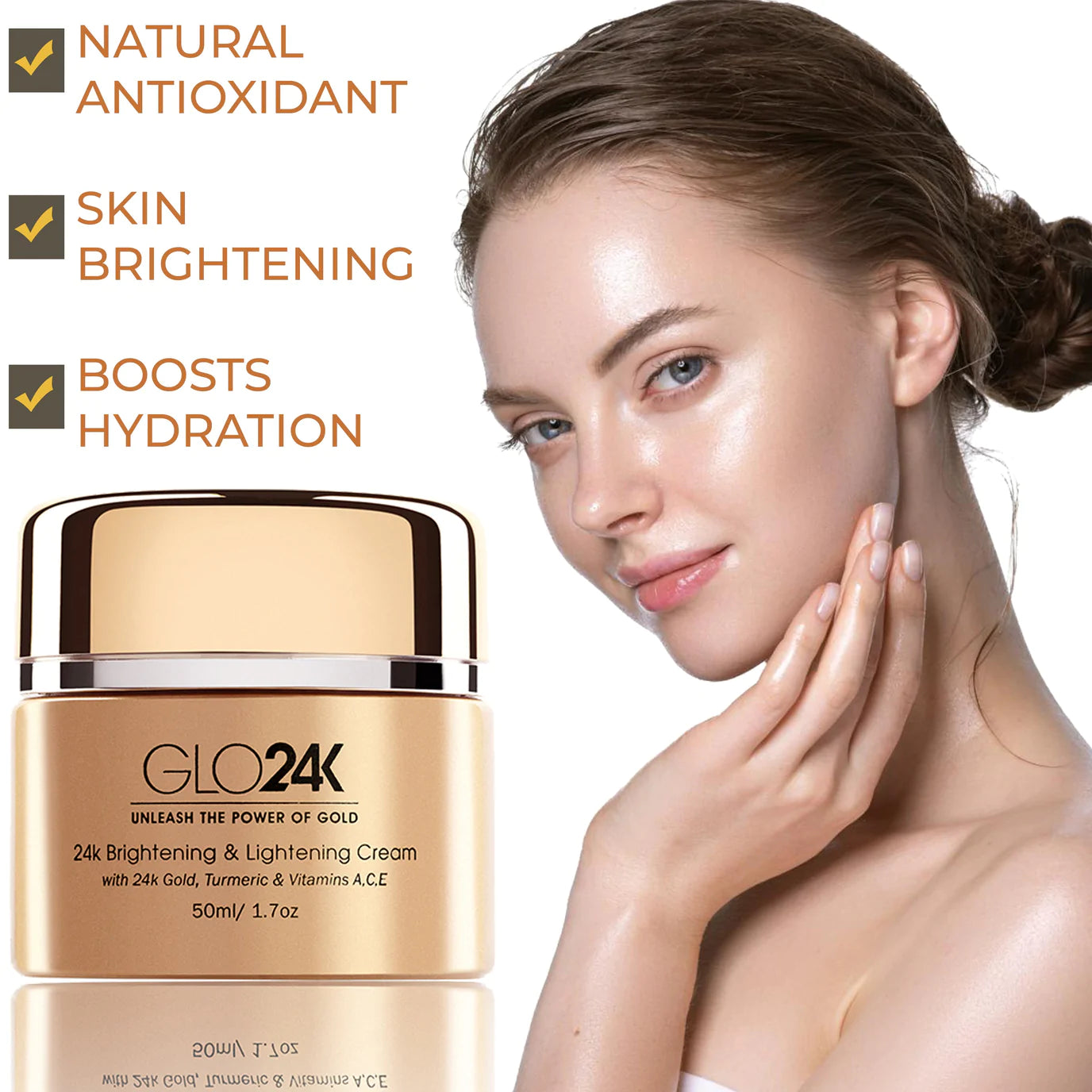 Benefits of GLO24K Brightening &amp; Lightening Cream