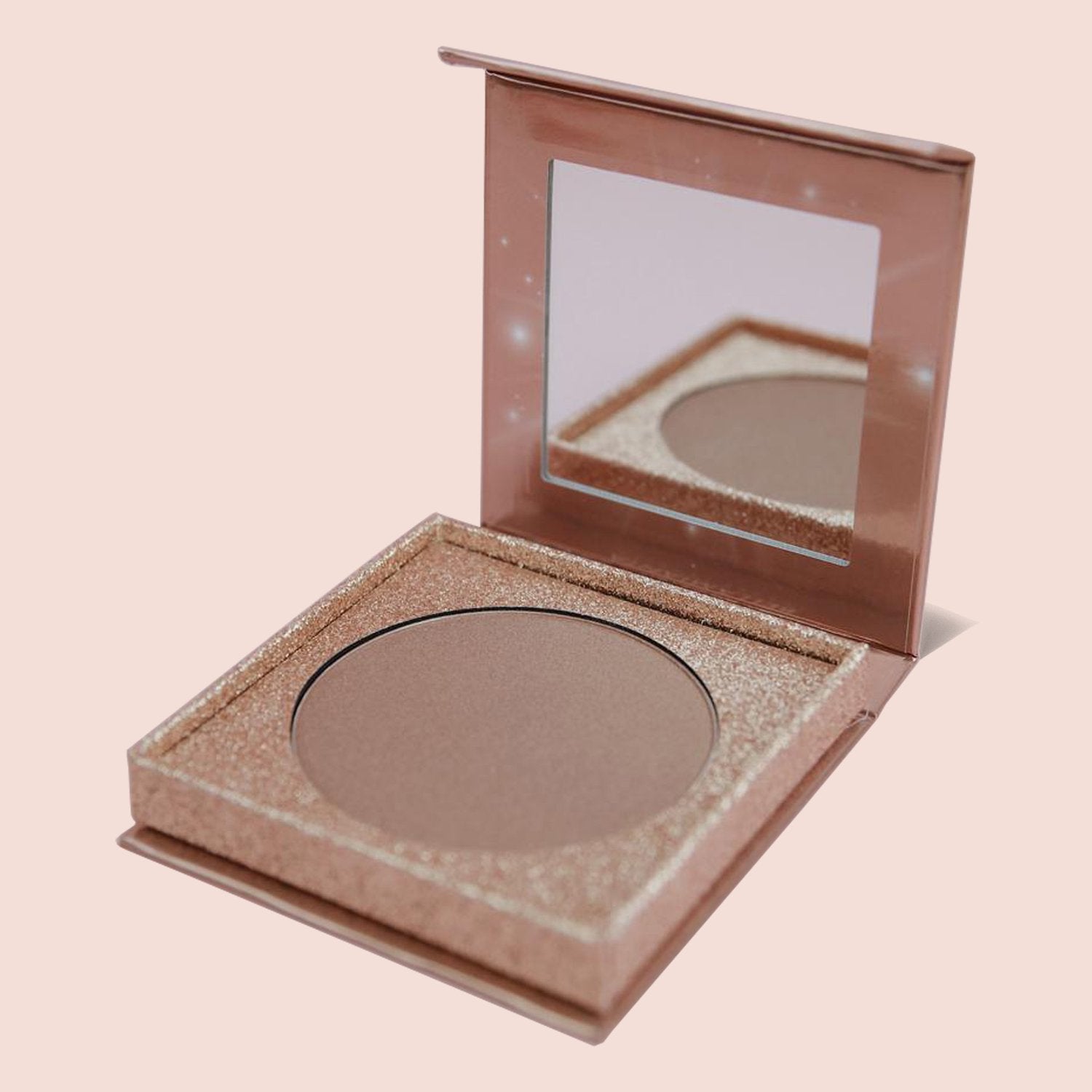 Bellamianta SKIN PERFECTING ILLUMINATING BRONZING POWDER, open compact