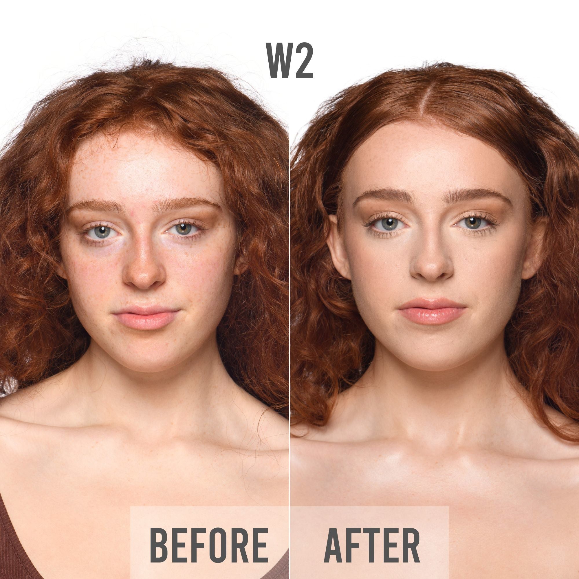 bPerfect CHROMA Cover Matte Foundation, W2  before &amp; after on model