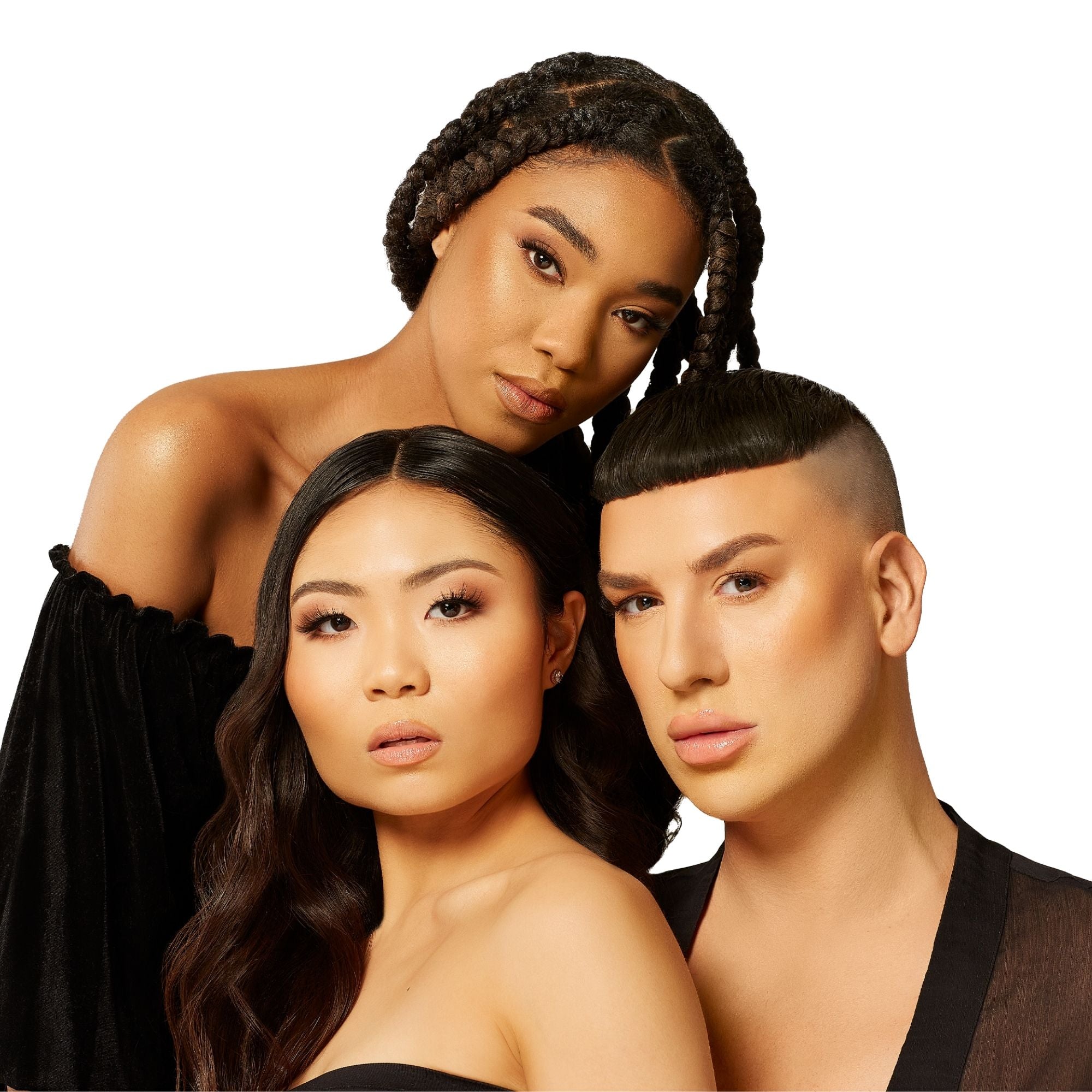 Models #2 wearing bPerfect CHROMA Cover Matte Foundation