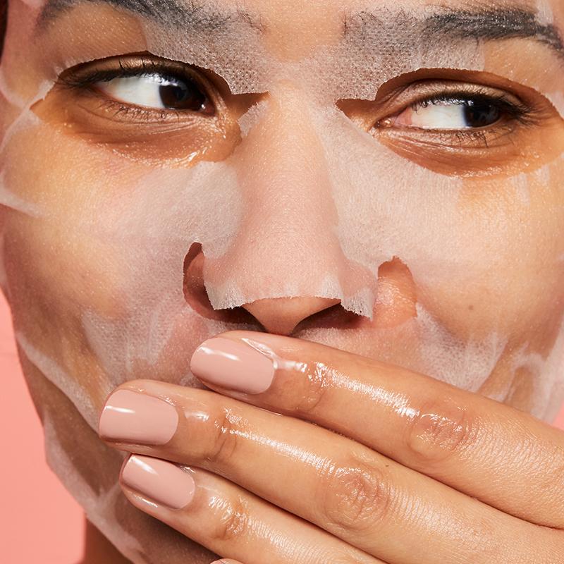 Model wearing Oh K! Cucumber Sheet Mask