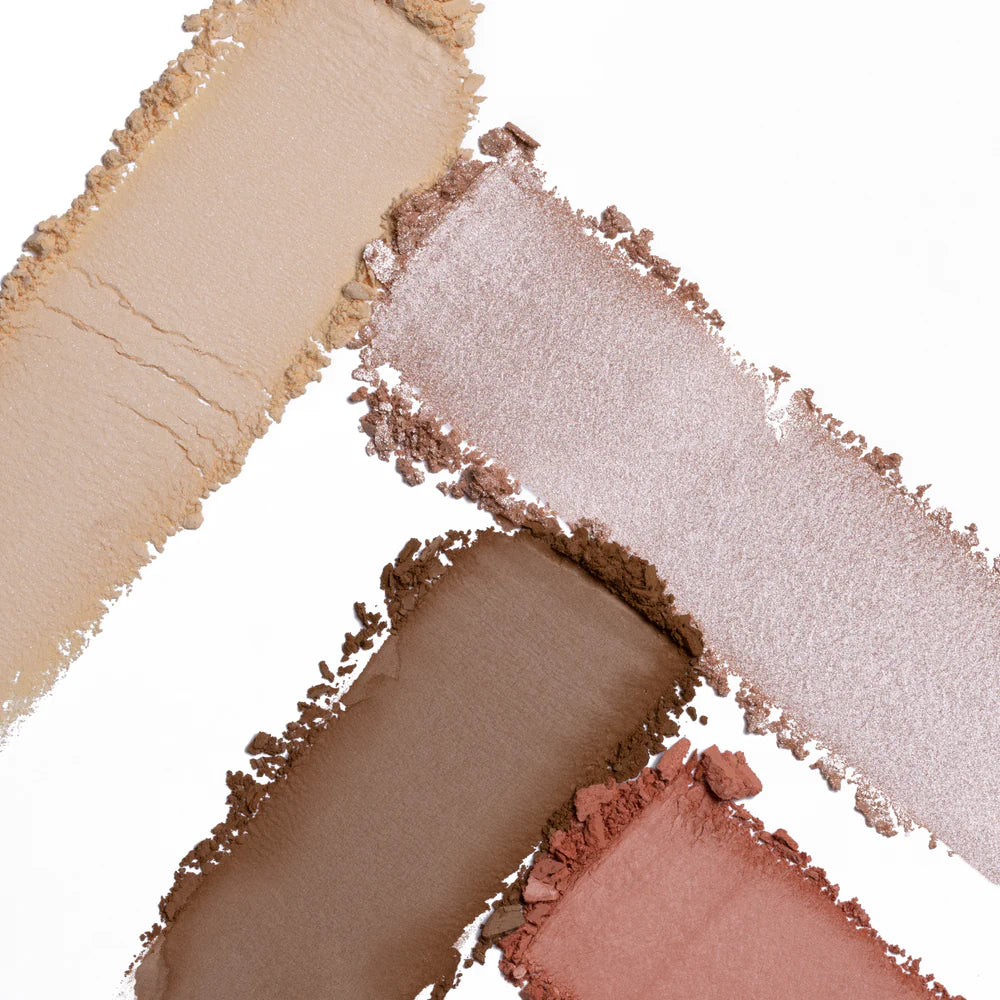 Inglot Complexion Supreme Skin Quad Palette, swatches