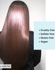 Model using Color Wow Color Security Conditioner (For Normal To Thick Hair)