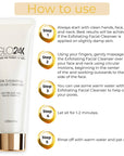 How to use GLO24K 24k Exfoliating Facial Cleanser