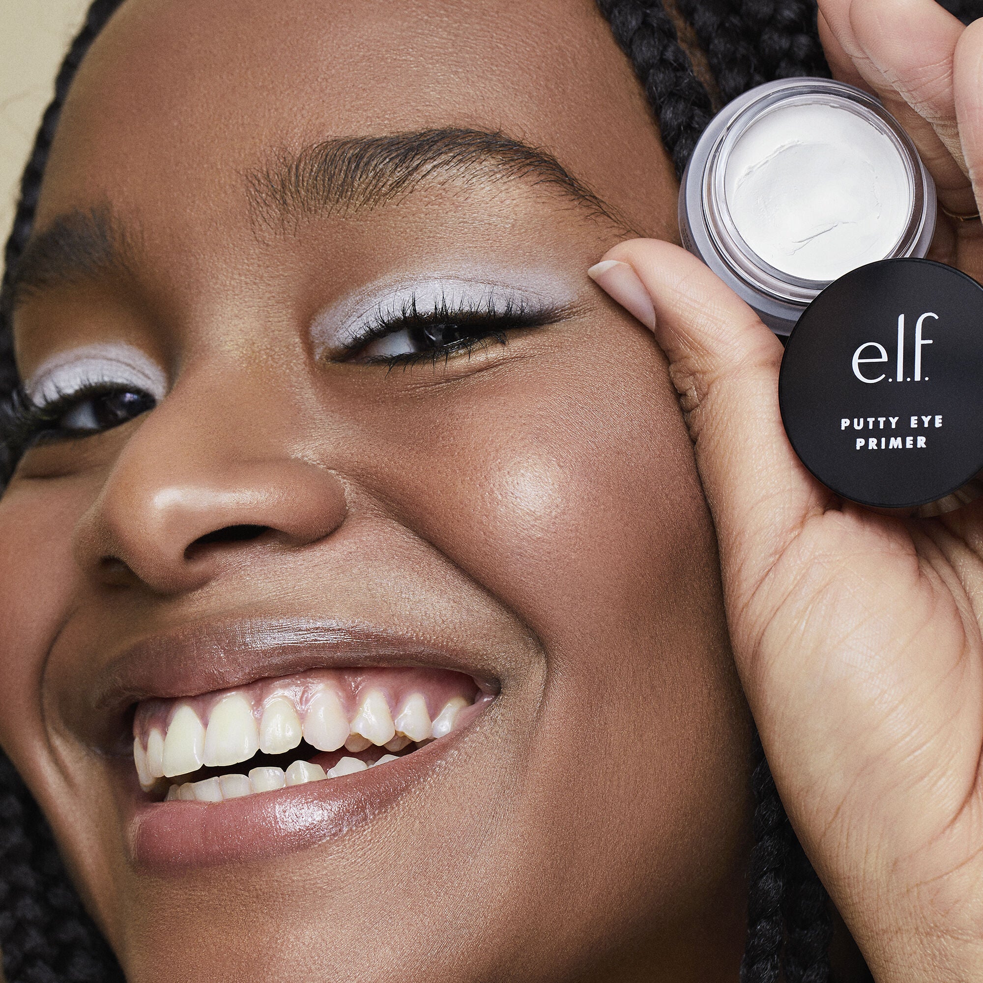 Model using elf Putty Eye Primer - White