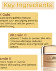 Key ingredients of GLO24K Detoxifying 24k Facial Peeling Gel