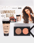 INGLOT X Maura Luminous Glow Skin Set, with products