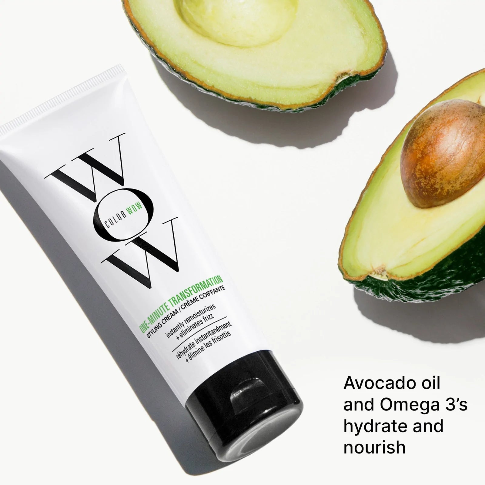 Color Wow One-Minute Transformation Styling Cream  includes Avocado and Omega 3's